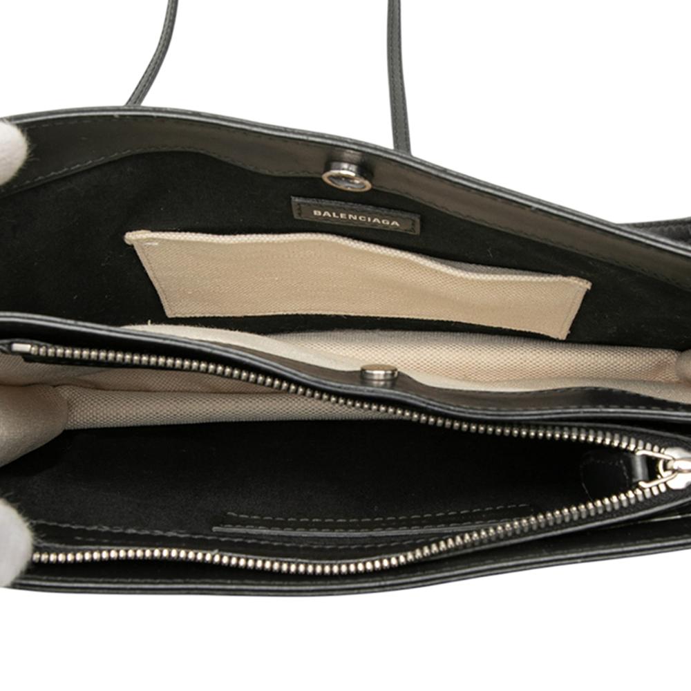 Balenciaga B Balenciaga Brown Light Beige Canvas Fabric Navy Pochette Crossbody Italy