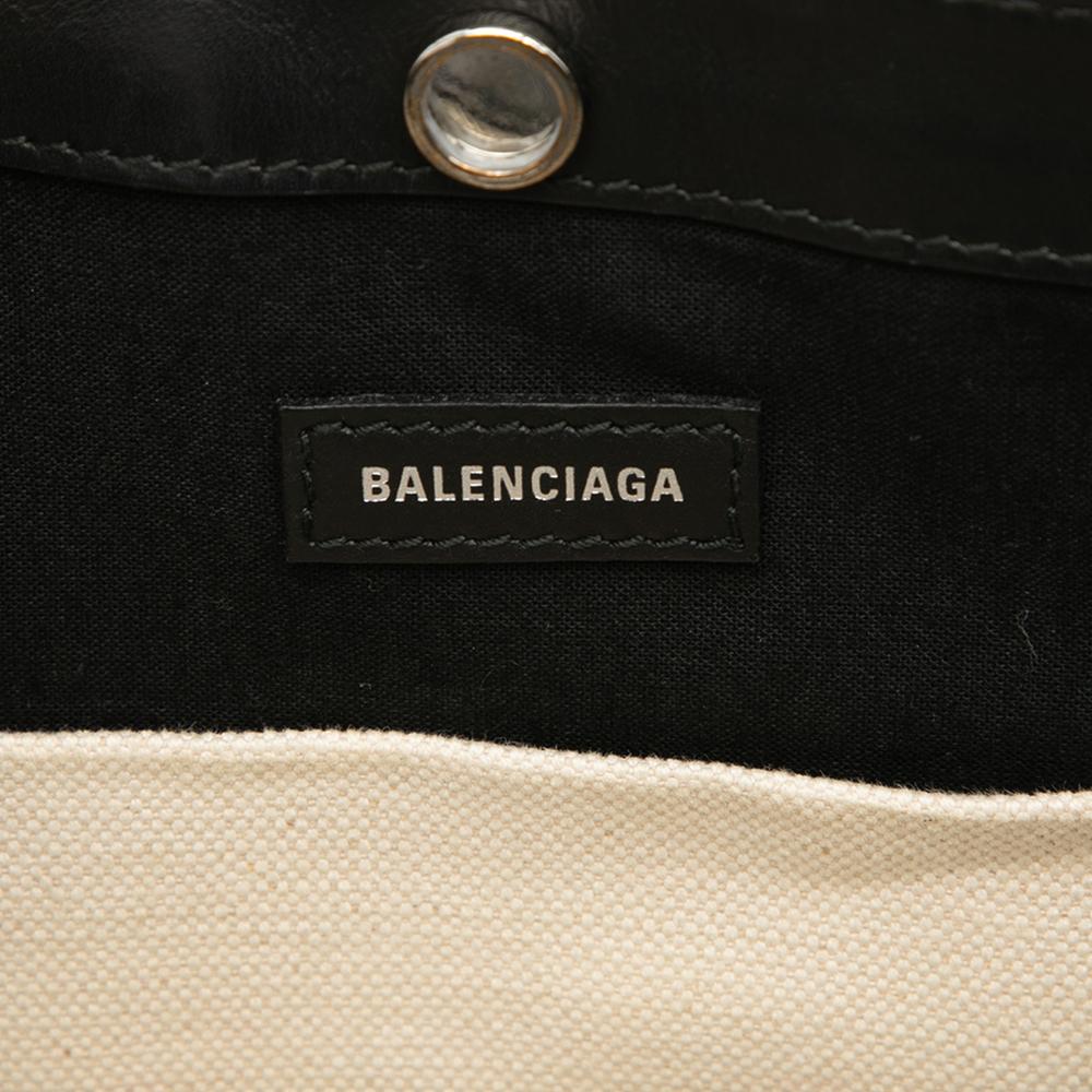 Balenciaga B Balenciaga Brown Light Beige Canvas Fabric Navy Pochette Crossbody Italy