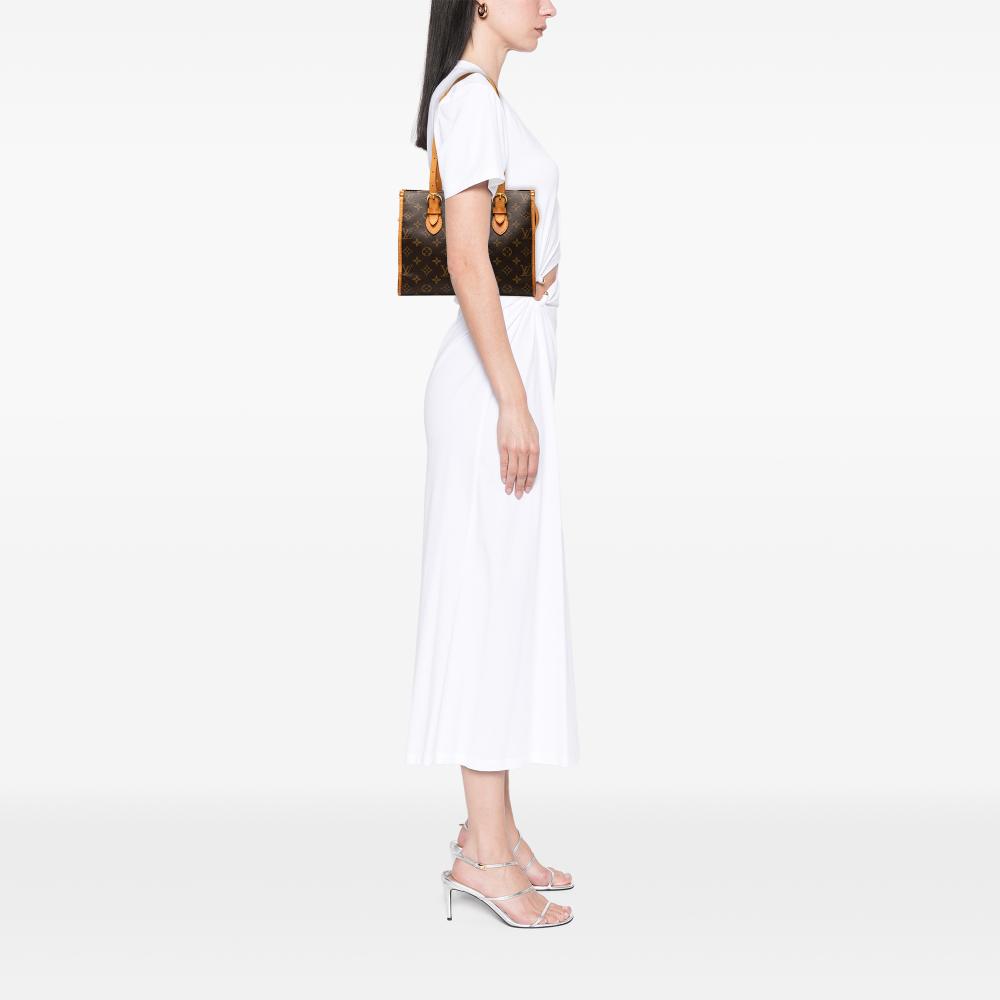 Louis Vuitton B Louis Vuitton Brown Monogram Canvas Fabric Monogram Popincourt Haut France