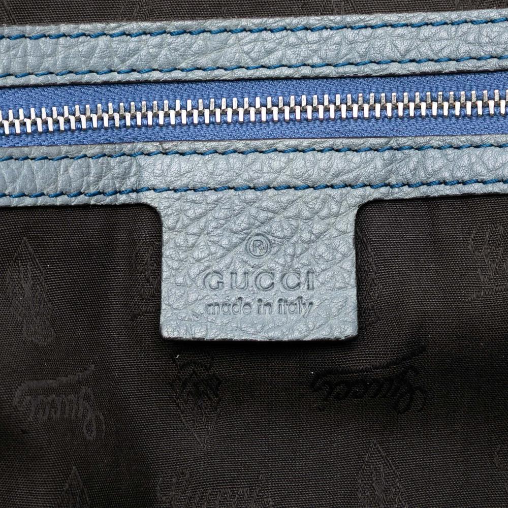 Gucci B Gucci Brown Beige Canvas Fabric Medium GG Bamboo Libeccio Tote Italy