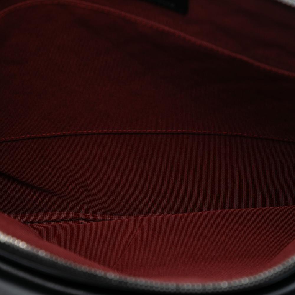 Chanel AB Chanel Black Calf Leather Large Quilted Grained skin Archi Chic Cosmetic Case France