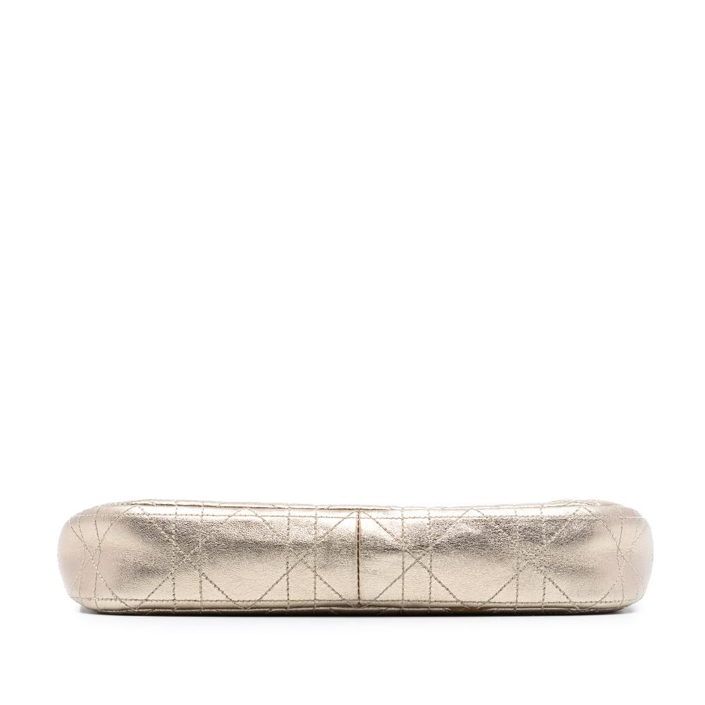 Christian Dior Dior Gold Metallic Lambskin Cannage Miss Dior Promenade Crossbody Italy