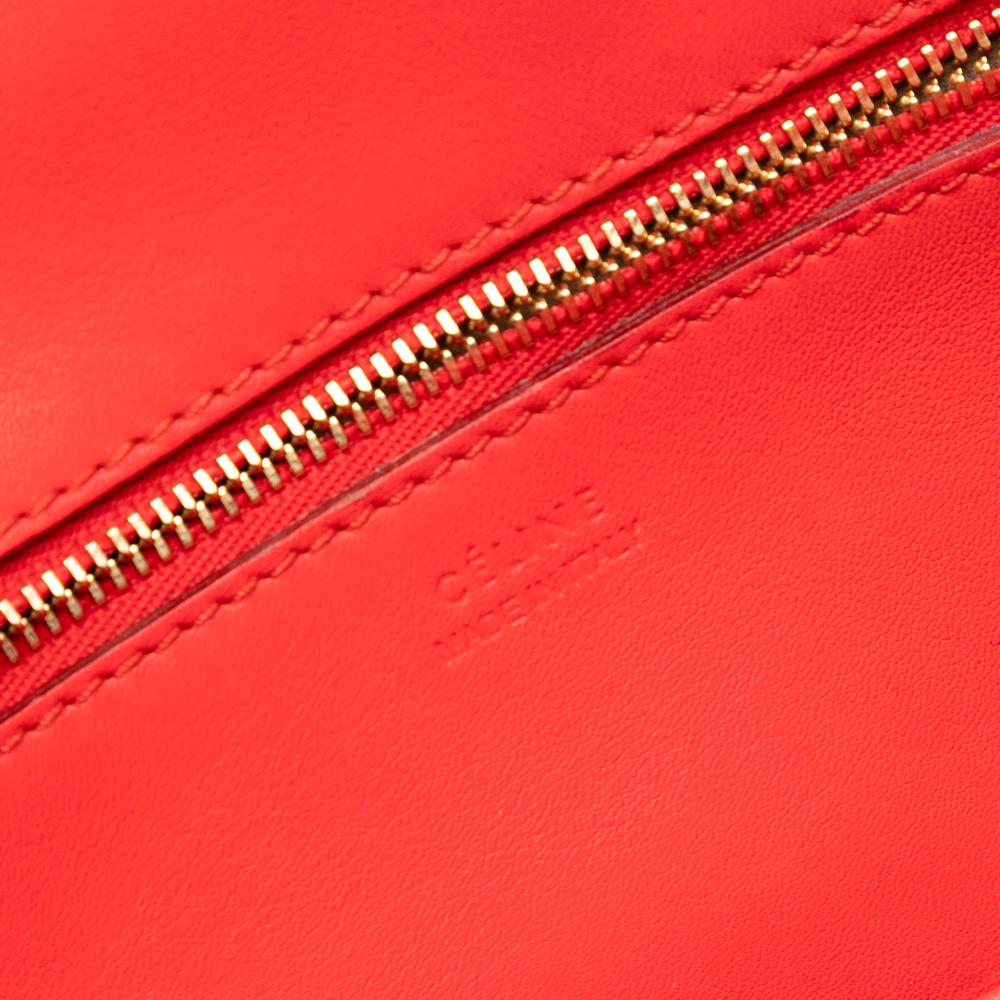 Celine B Celine Red Calf Leather Small Grained skin Tie Knot Handbag Italy