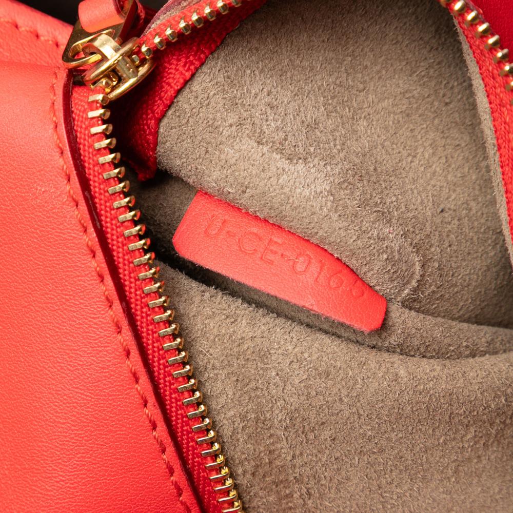 Celine B Celine Red Calf Leather Small Grained skin Tie Knot Handbag Italy