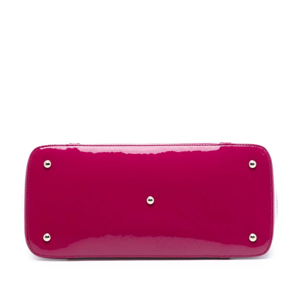 Gucci AB Gucci Pink Dark Pink Patent Leather Leather Large Microguccissima Patent Nice Dome Satchel Italy