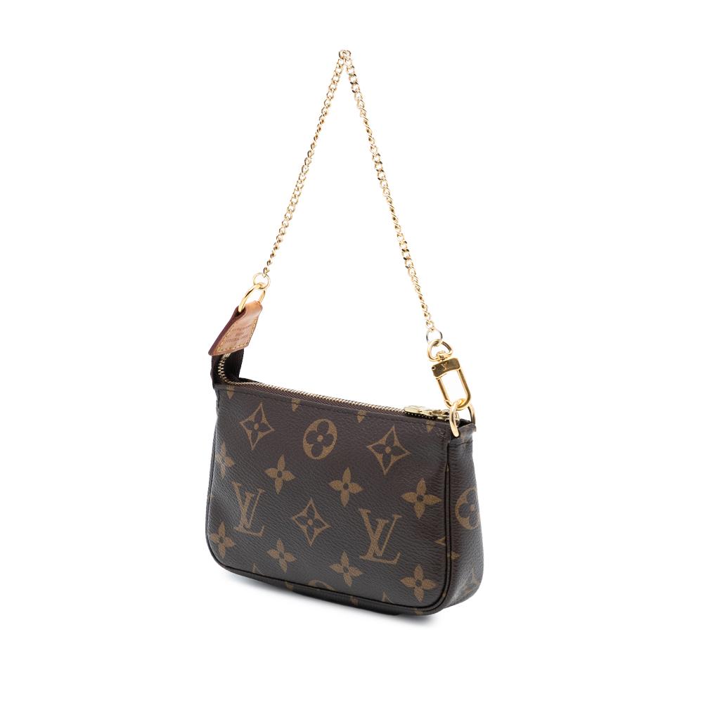 Louis Vuitton B Louis Vuitton Brown Monogram Canvas Fabric Monogram Mini Pochette Accessoires France