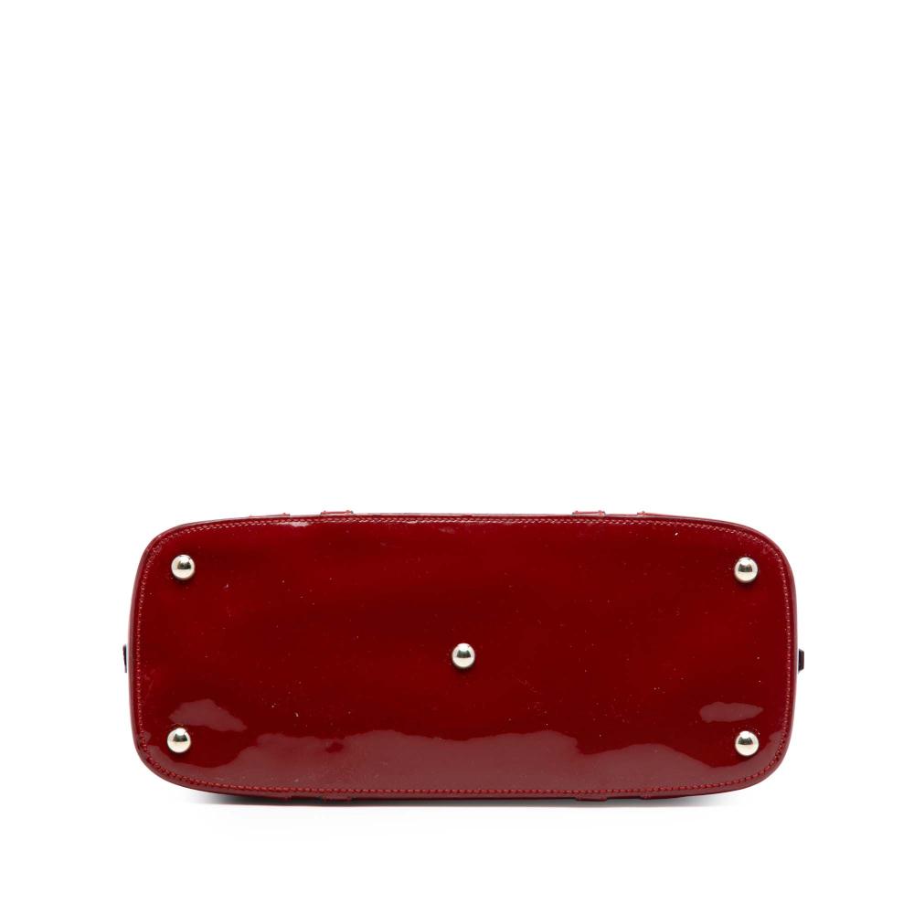 Gucci B Gucci Red Patent Leather Leather Medium Microguccissima Patent Nice Dome Satchel Italy