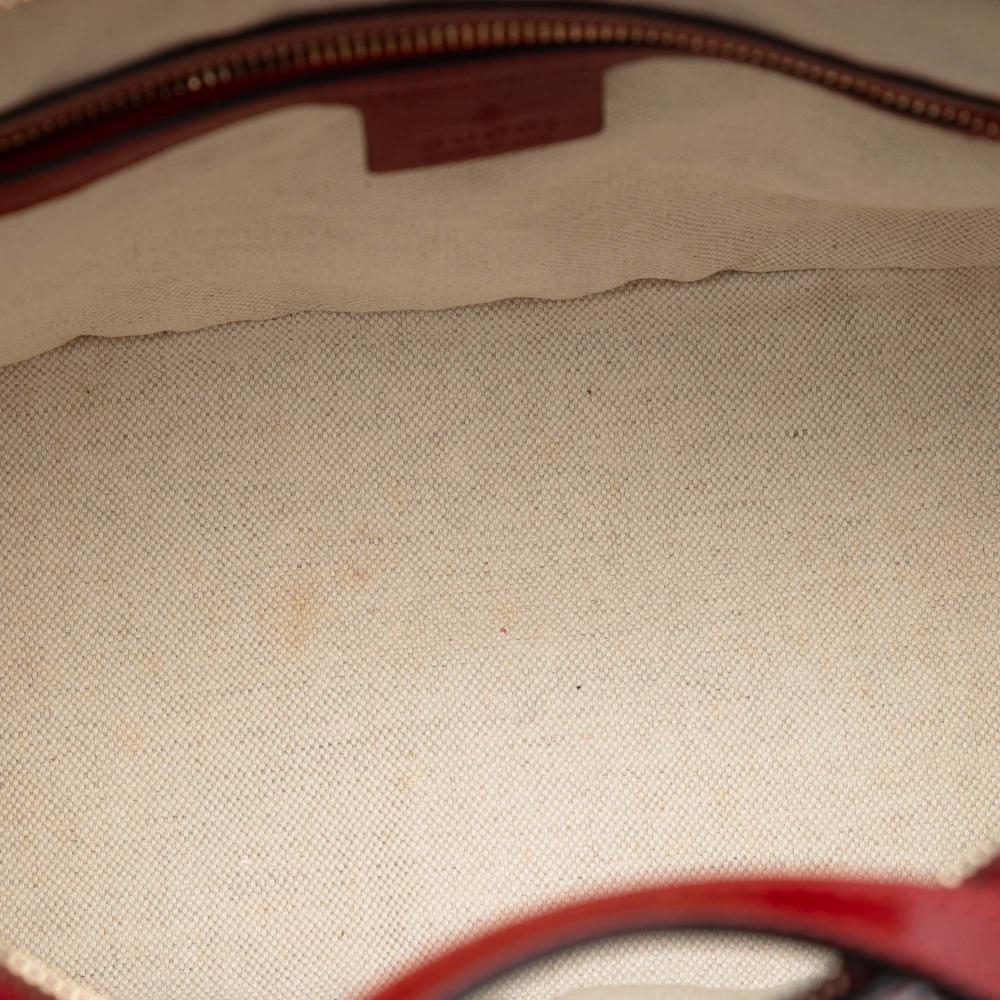 Gucci B Gucci Red Patent Leather Leather Medium Microguccissima Patent Nice Dome Satchel Italy