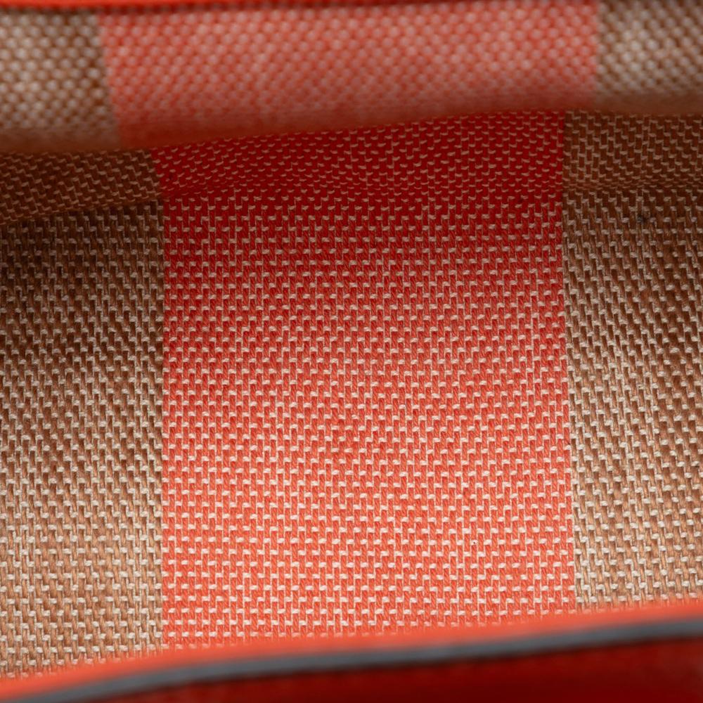 Gucci B Gucci Orange Dark Orange Calf Leather Small Bamboo Daily Satchel Italy