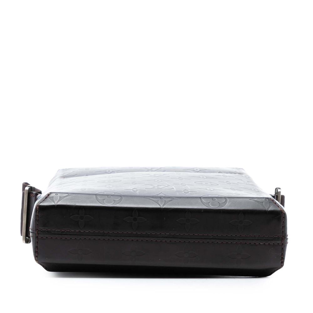 Louis Vuitton B Louis Vuitton Brown Dark Brown Calf Leather Monogram Glace Bobby France