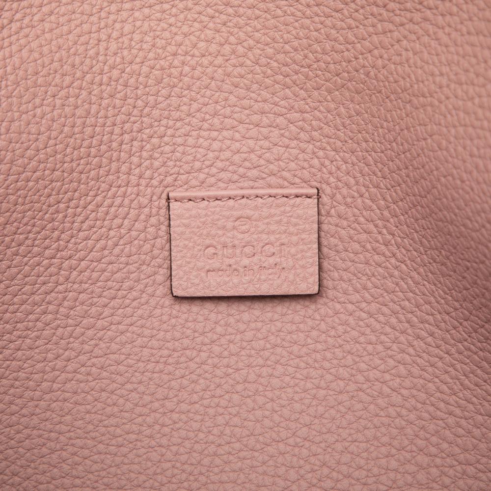 Gucci AB Gucci Pink Calf Leather Pebbled skin Soft Jackie Clutch Italy