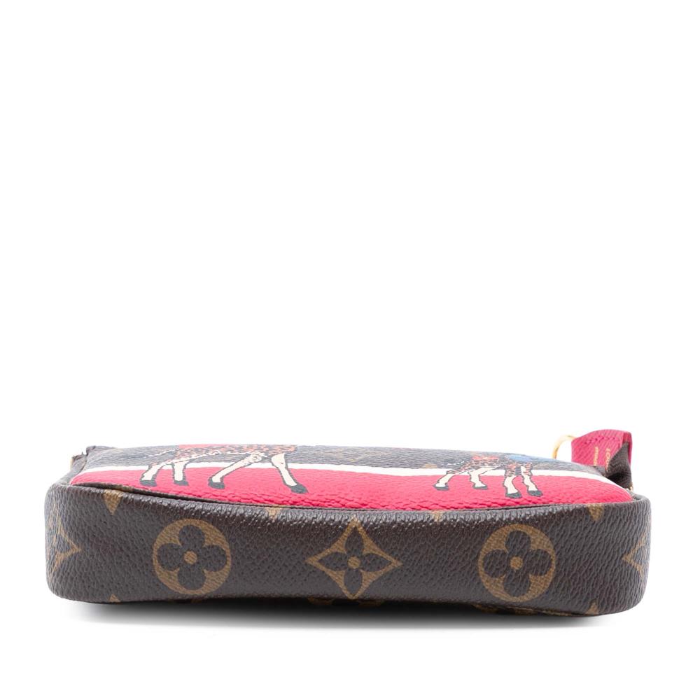 Louis Vuitton Brown Monogram Giraffe Christmas Mini Pochette Accessoires France