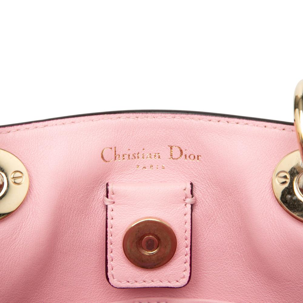 Christian Dior B Dior Red Calf Leather Large Smooth skin Diorissimo Satchel Italy