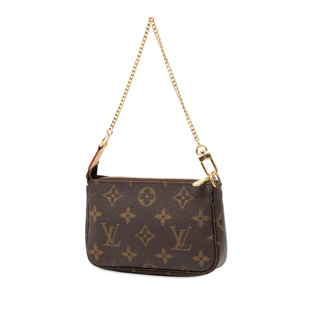 Louis Vuitton B Louis Vuitton Brown Monogram Canvas Fabric Monogram Mini Pochette Accessoires France