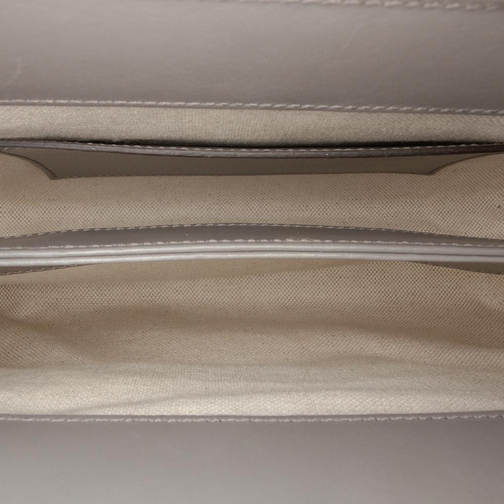 Gucci AB Gucci Gray Calf Leather Small GG Marmont Matelasse Ophidia Chain Bag Italy