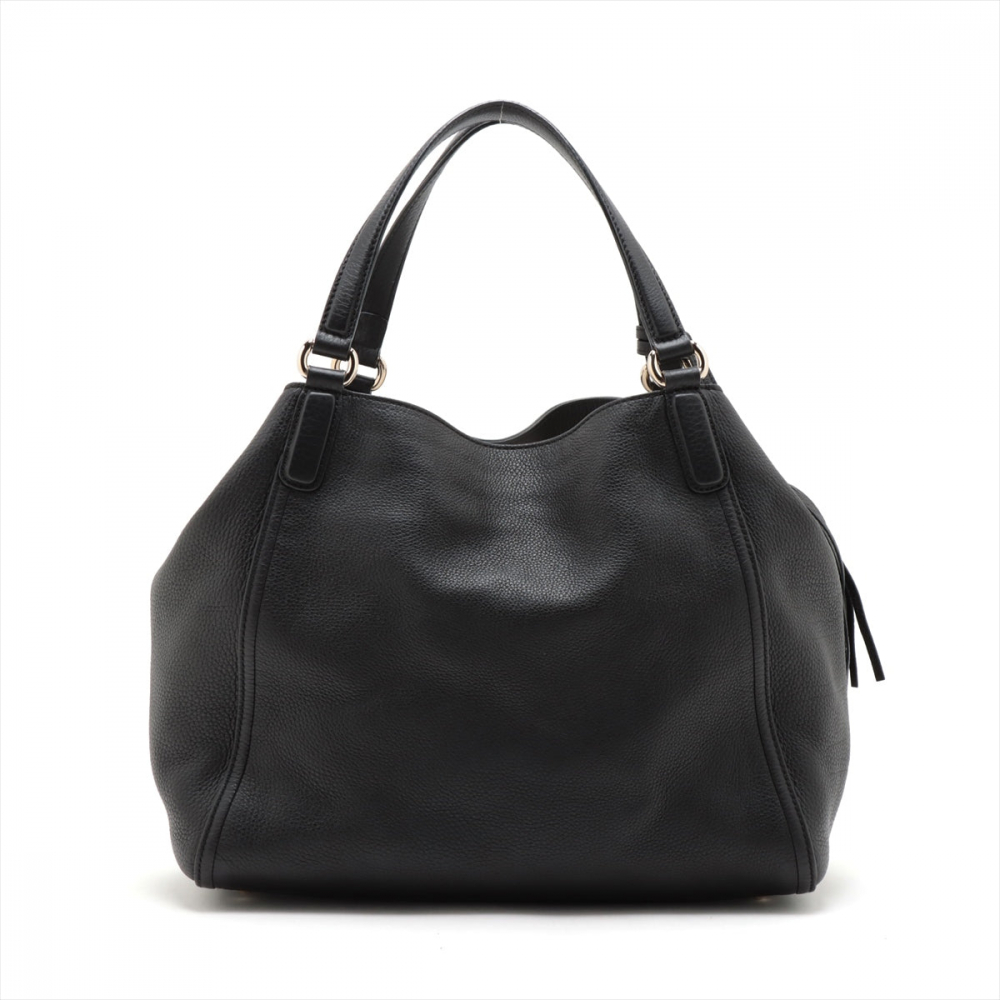 Gucci Soho Medium Leather Hobo Shoulder Bag Black