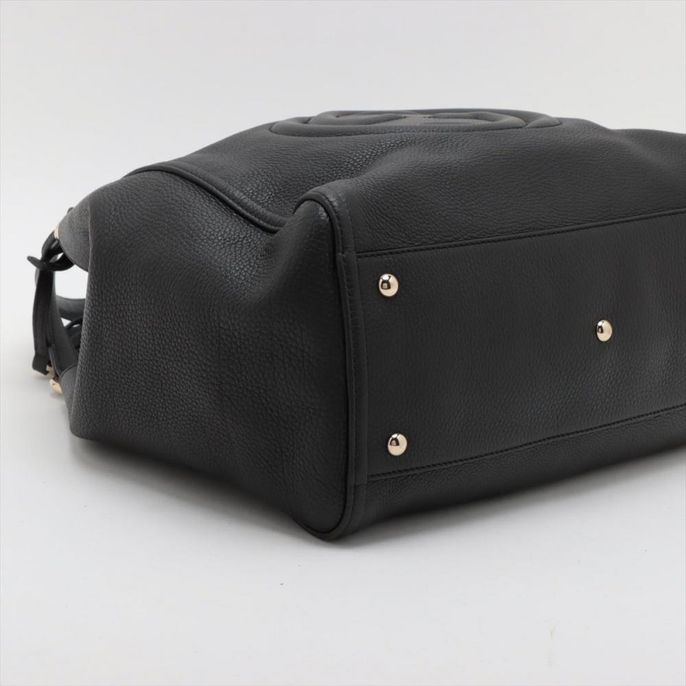 Gucci Soho Medium Leather Hobo Shoulder Bag Black