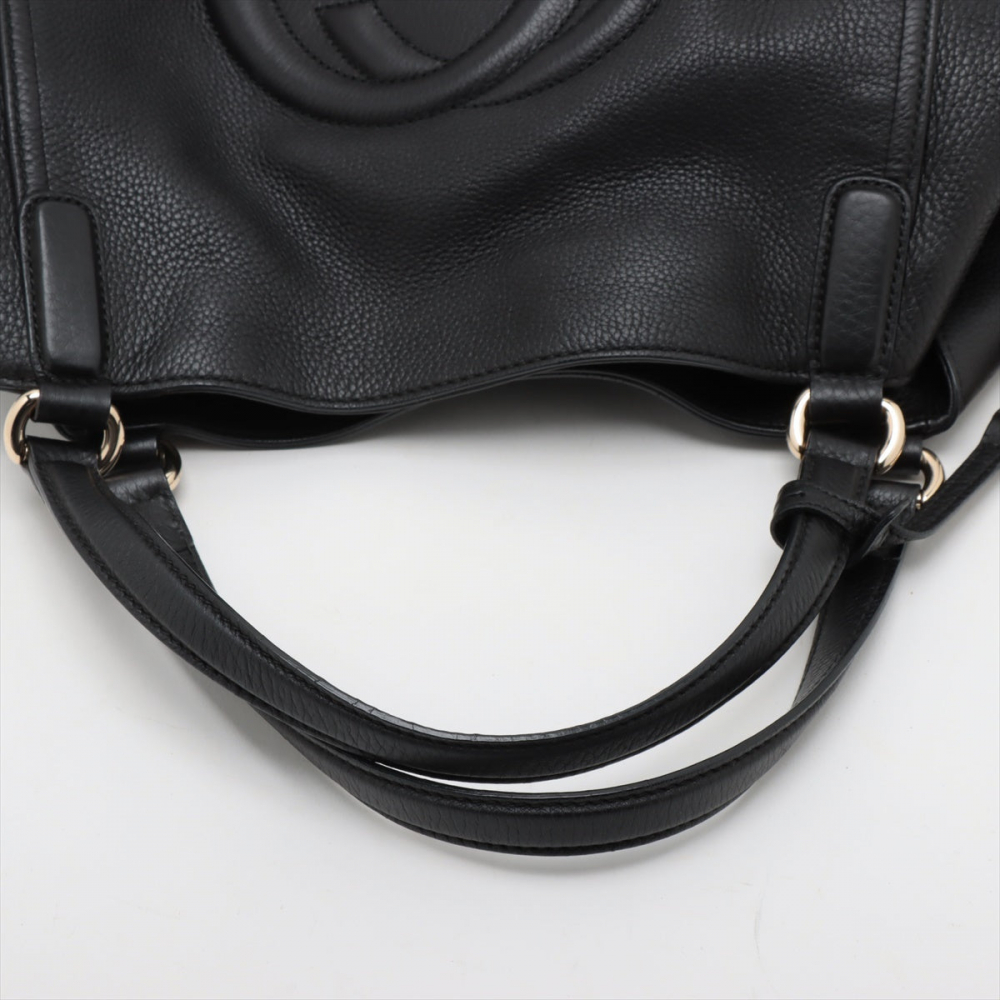Gucci Soho Medium Leather Hobo Shoulder Bag Black