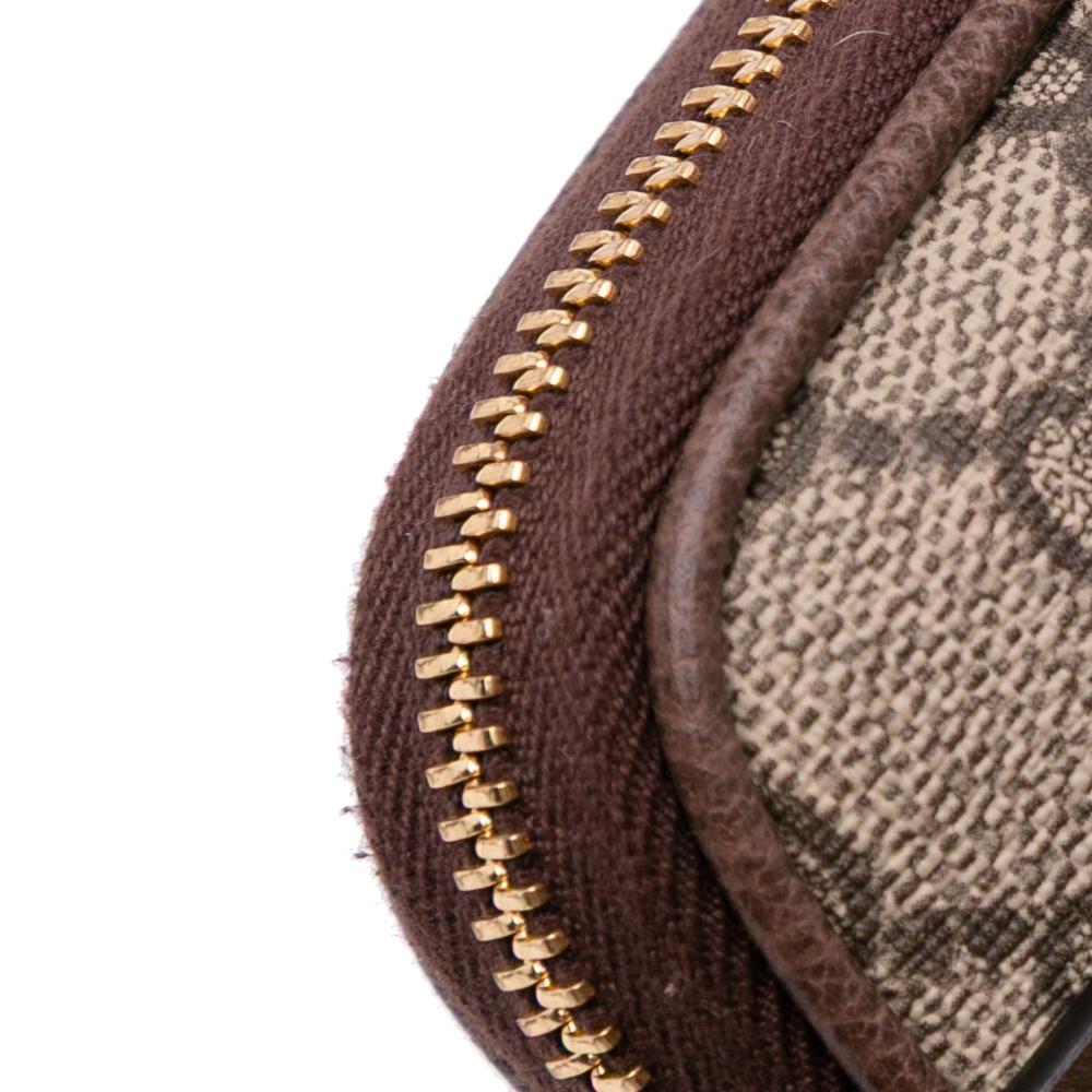 Gucci AB Gucci Brown Beige Coated Canvas Fabric Small GG Supreme Web Ophidia Belt Bag Italy