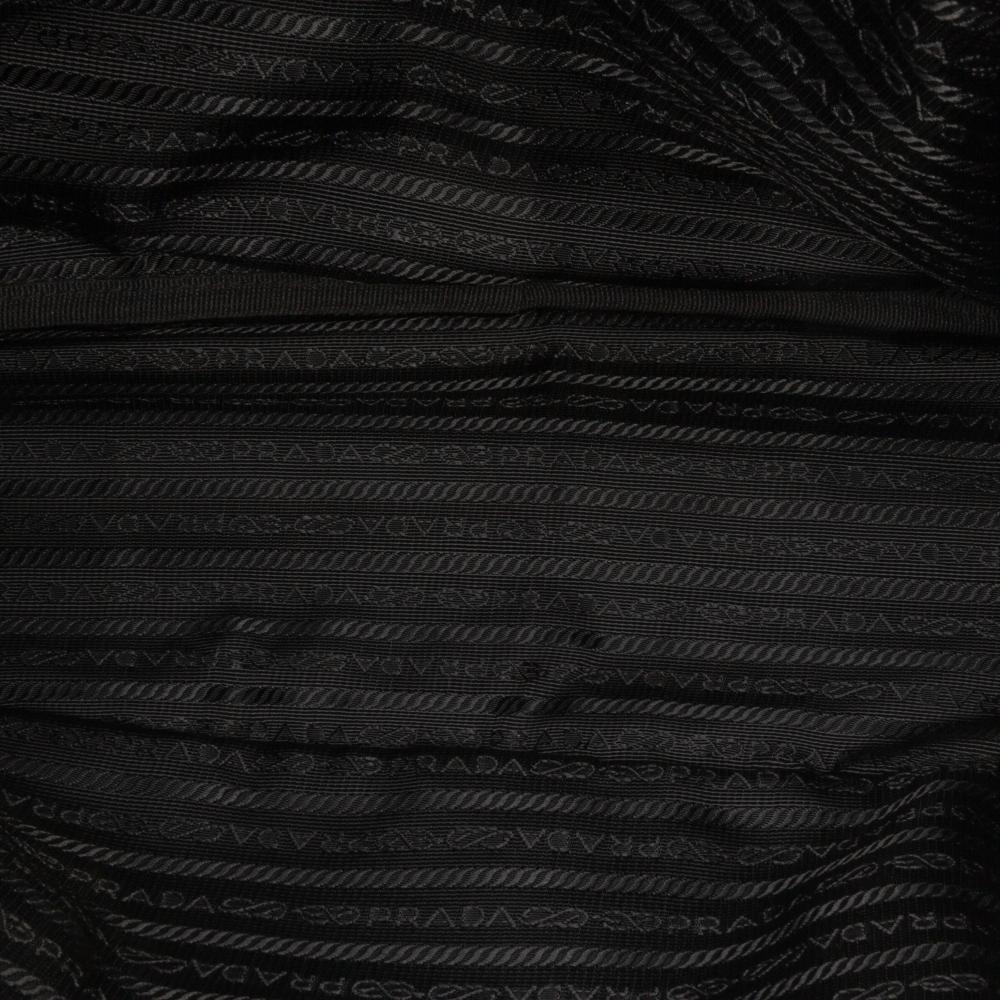 Prada B Prada Black Nylon Fabric Quilted Tessuto Messenger Bag Italy