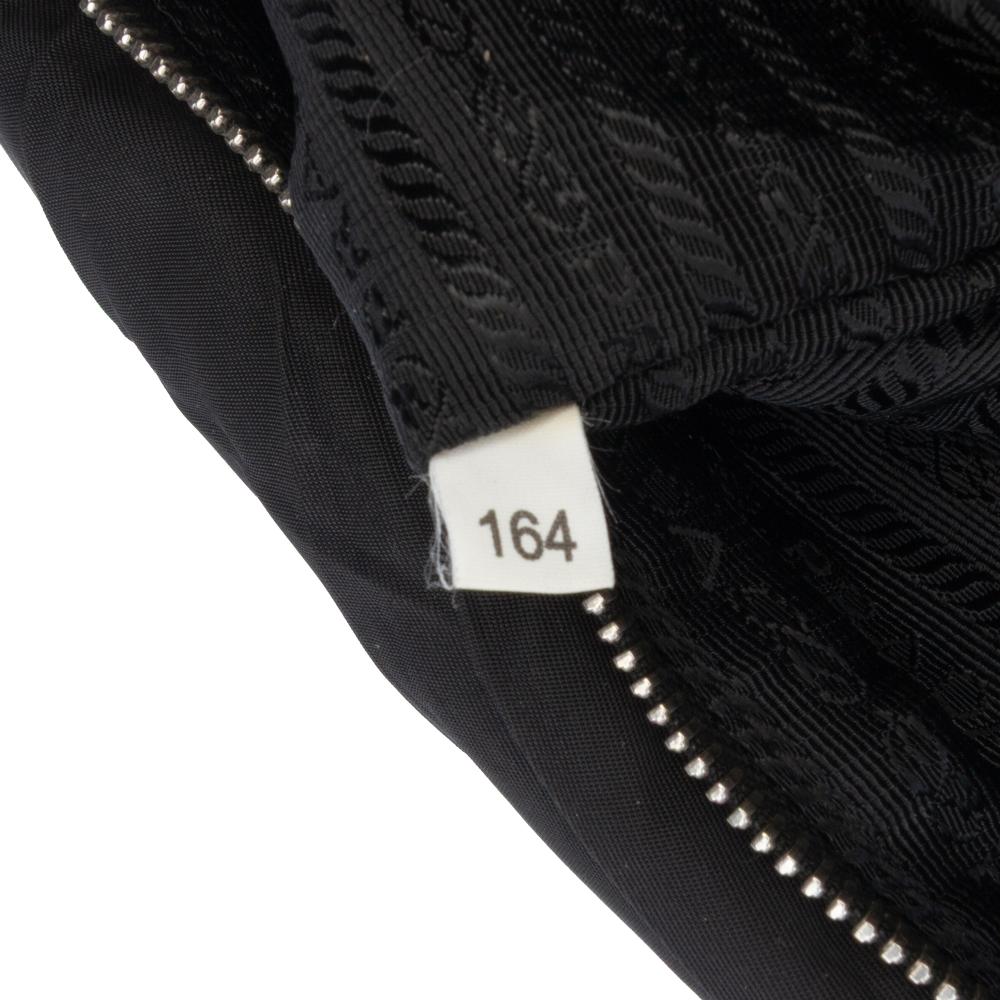 Prada B Prada Black Nylon Fabric Quilted Tessuto Messenger Bag Italy