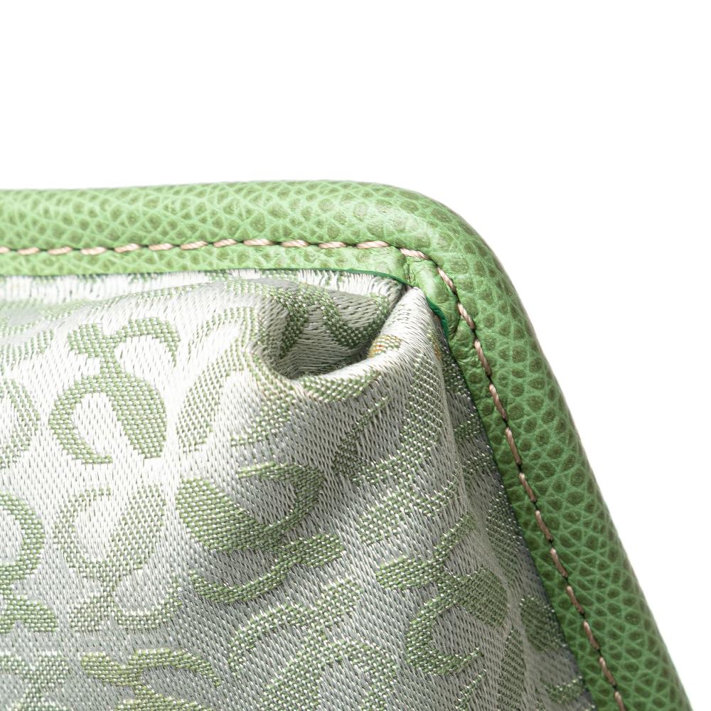 Loewe B LOEWE Green Light Green Canvas Fabric Anagram Crossbody China