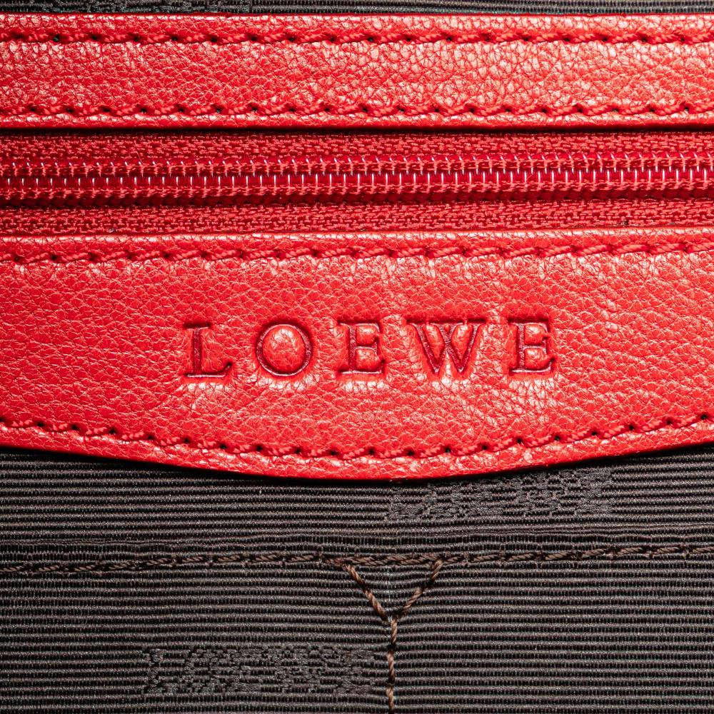Loewe B LOEWE Red Nubuck Leather Leather Nubuck Senda Handbag Spain