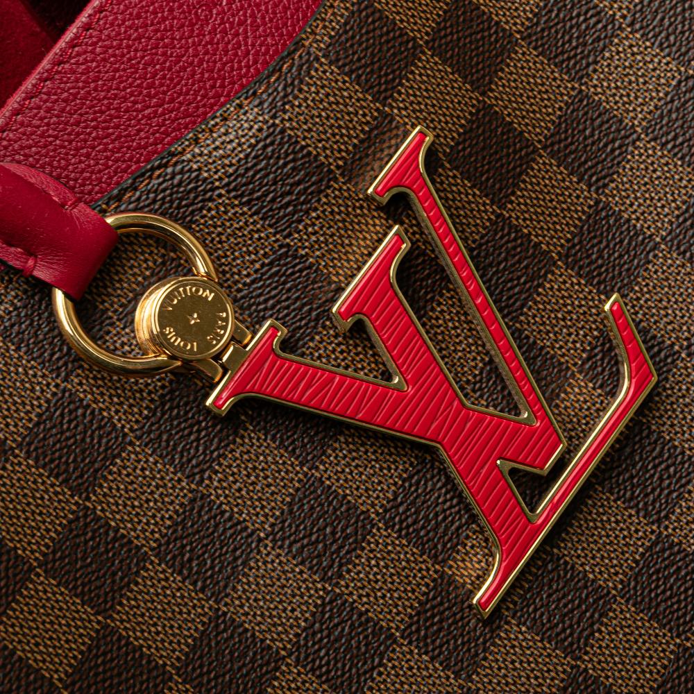 Louis Vuitton B Louis Vuitton Brown with Red Damier Canvas Canvas Damier Ebene Riverside France