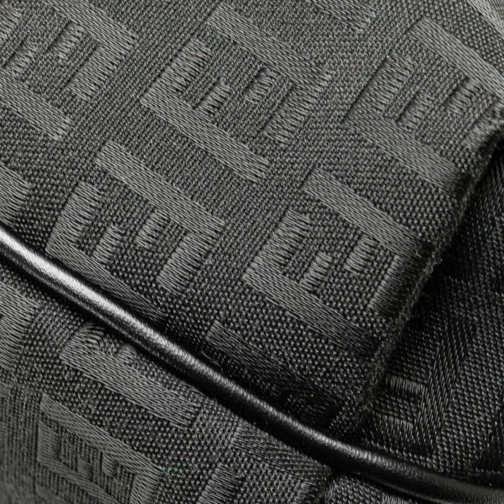 Fendi B Fendi Black Canvas Fabric Zucchino Crossbody Italy