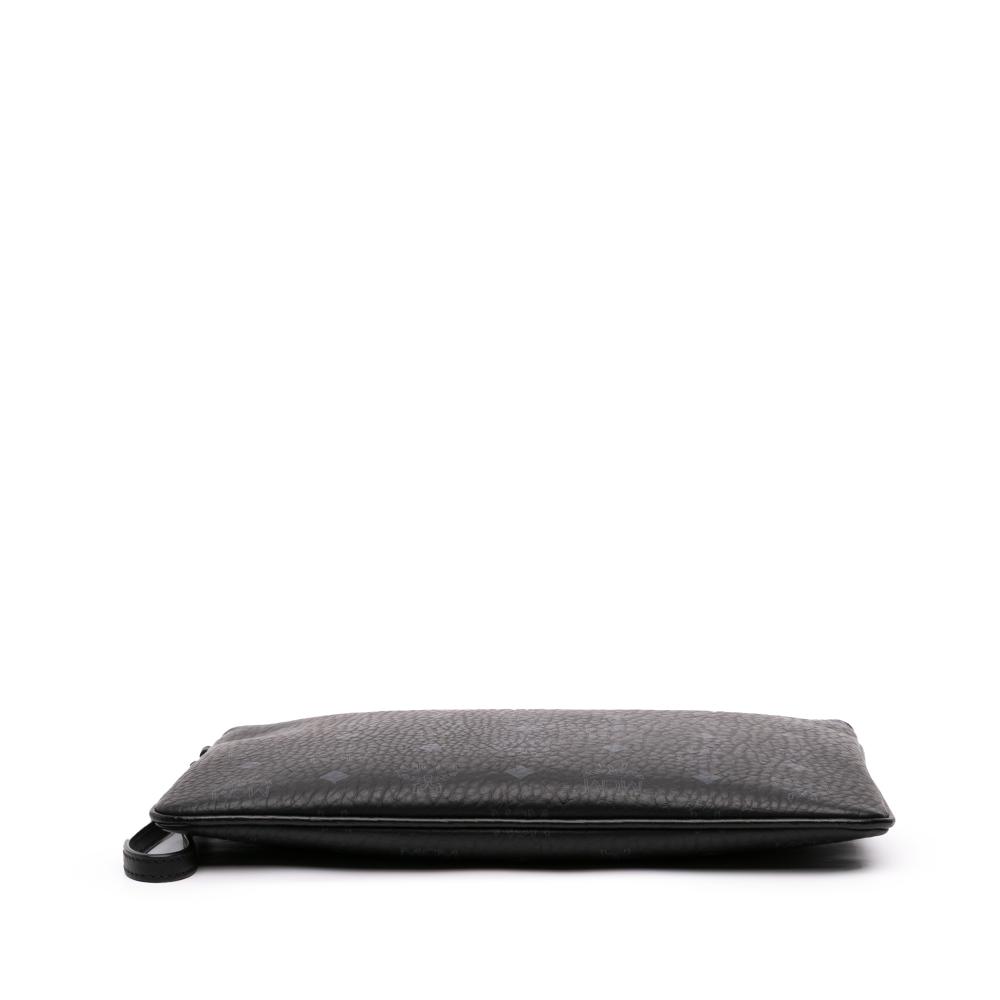 MCM AB MCM Black Coated Canvas Fabric Sambypen Haru Henry Kaiser Visetos Clutch Korea, South