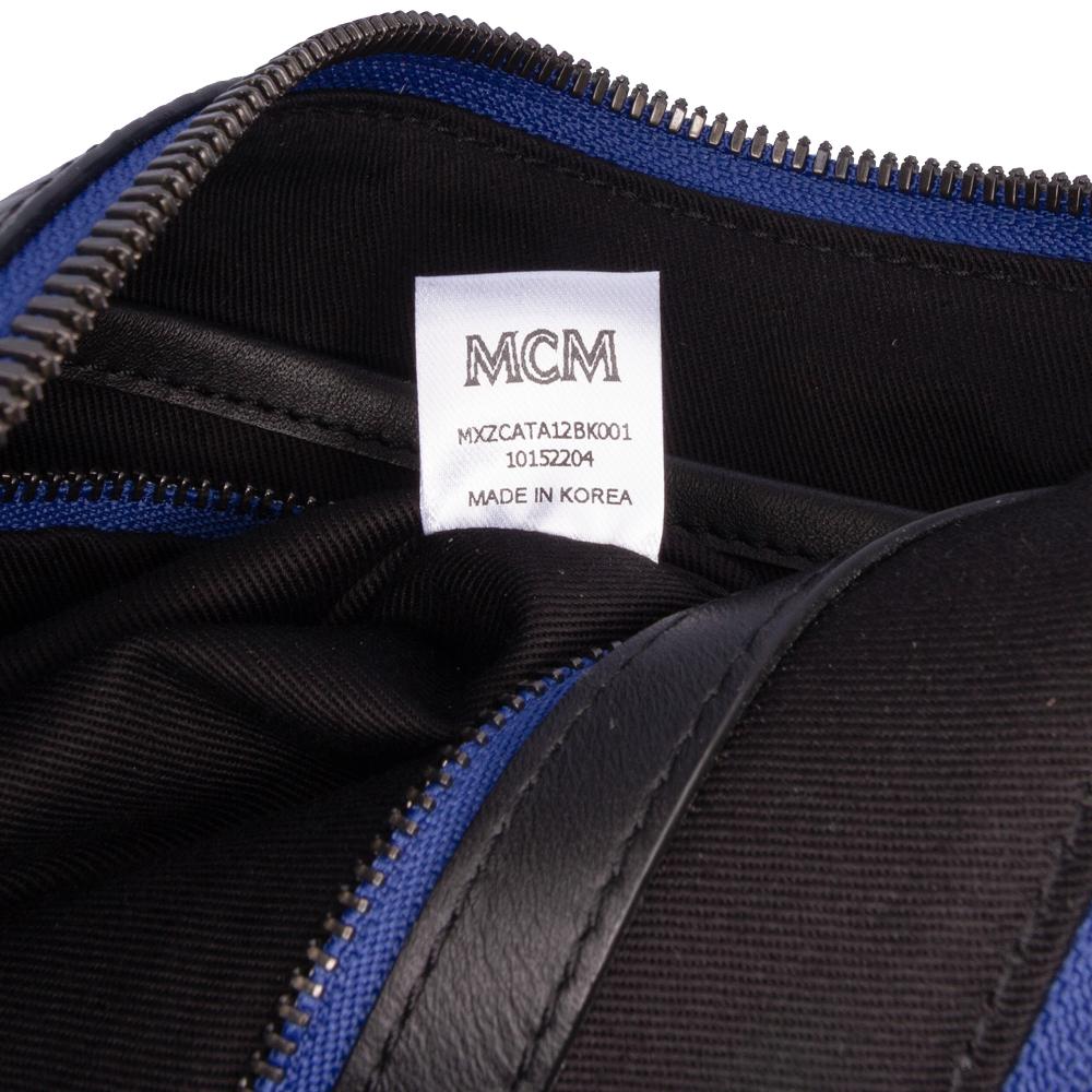 MCM AB MCM Black Coated Canvas Fabric Sambypen Haru Henry Kaiser Visetos Clutch Korea, South