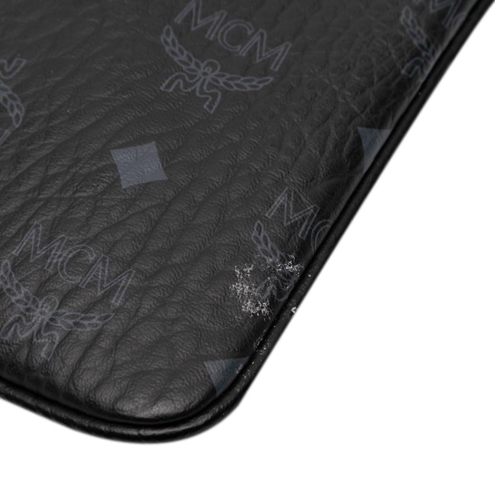 MCM AB MCM Black Coated Canvas Fabric Sambypen Haru Henry Kaiser Visetos Clutch Korea, South