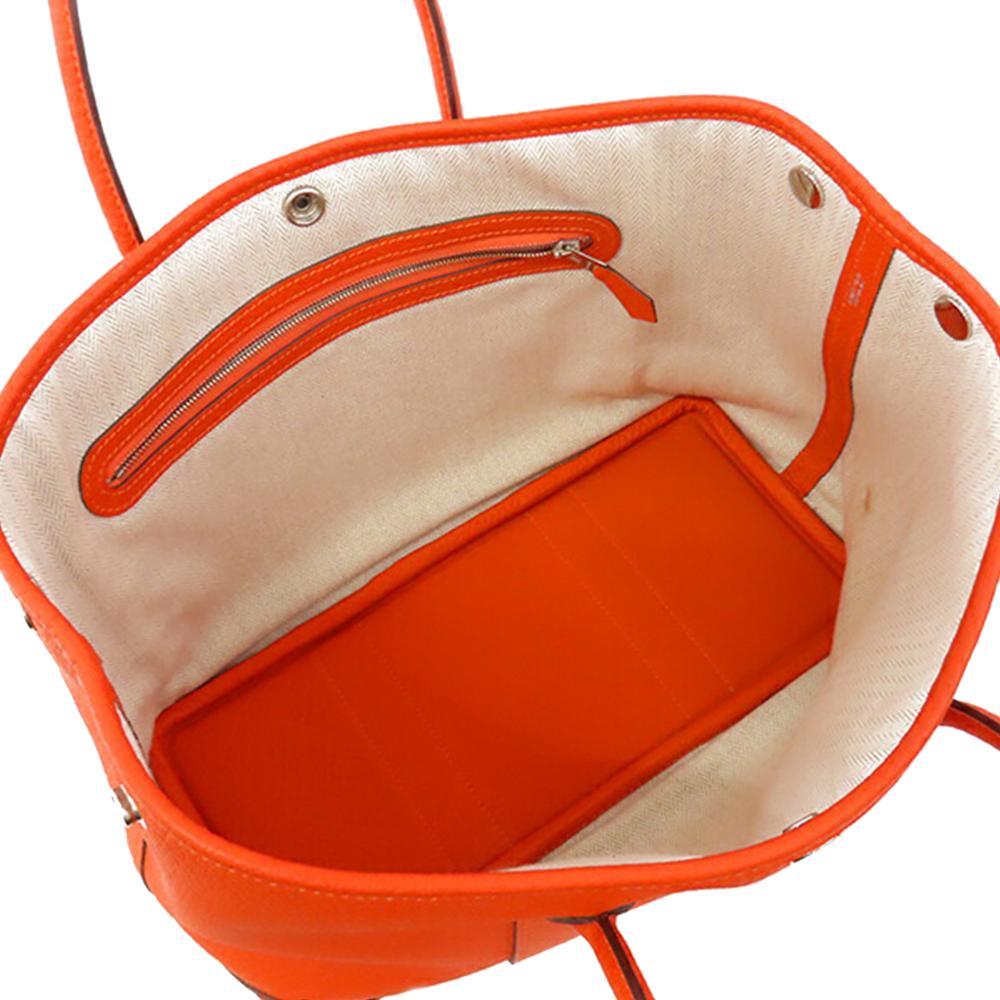 Hermès B Hermès Orange Dark Orange Calf Leather Negonda Garden Party 30 France