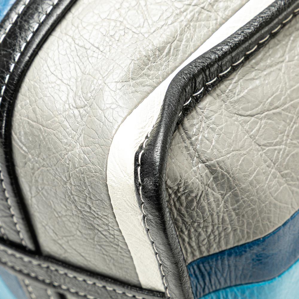 Balenciaga B Balenciaga Blue Aqua Lambskin Leather Leather S Lambskin Bazar Shopper Satchel Italy