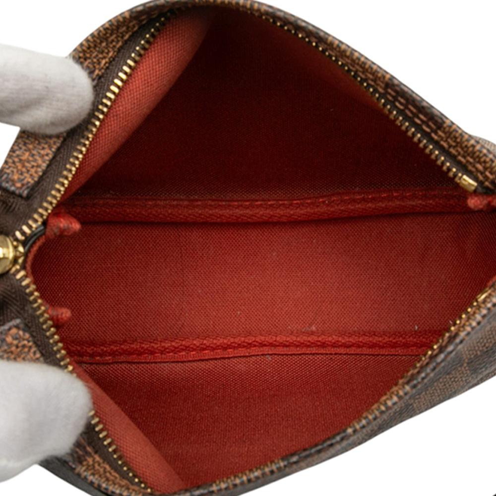 Louis Vuitton B Louis Vuitton Brown Damier Canvas Fabric Damier Ebene Trousse Pochette France