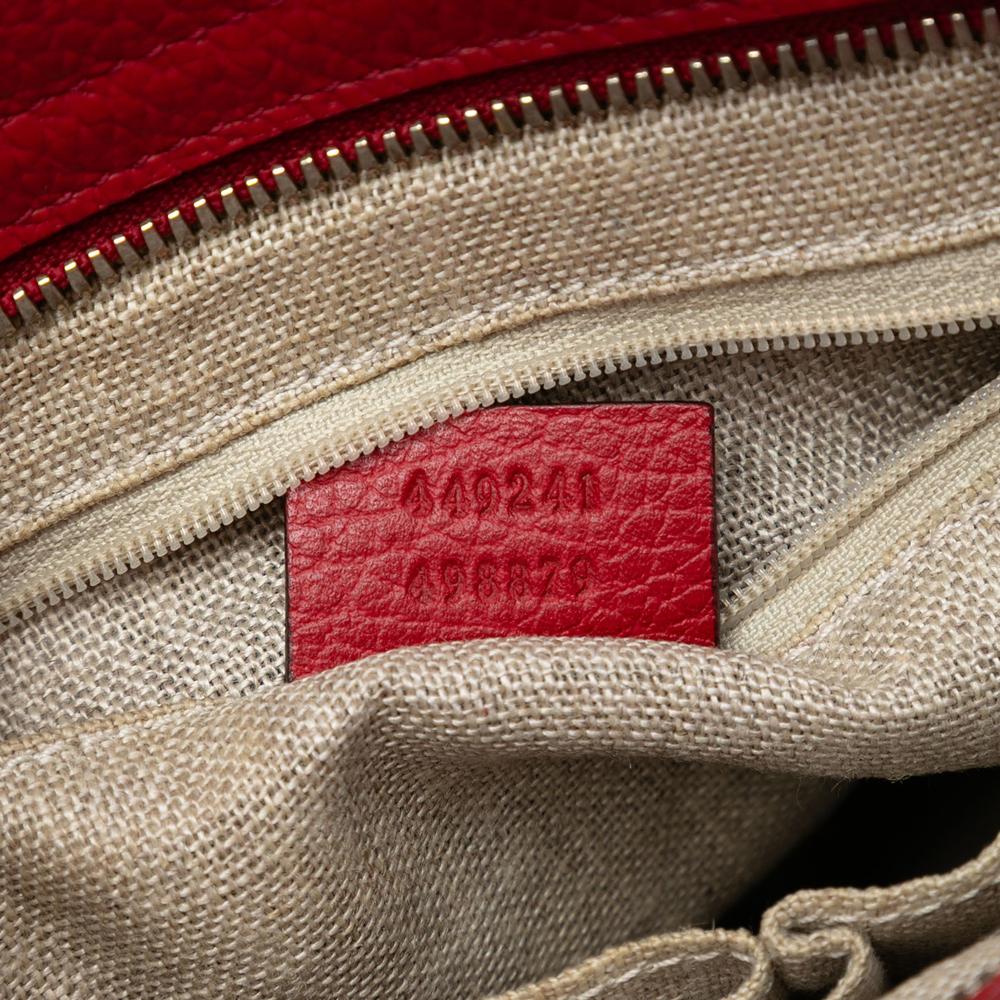 Gucci AB Gucci Brown Beige with Red Canvas Fabric Small GG Bree Satchel Italy