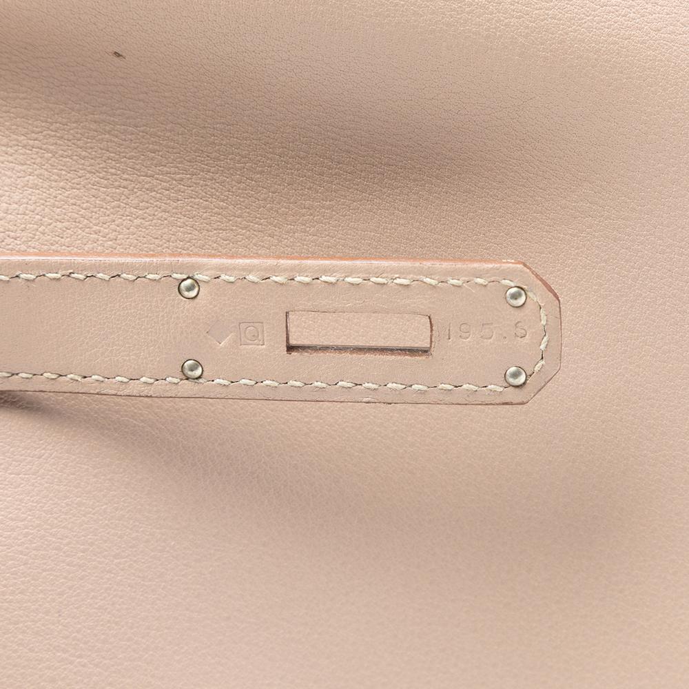 Hermès AB Hermès Brown Beige Canvas Fabric Swift Ghillies Birkin Retourne 35 France