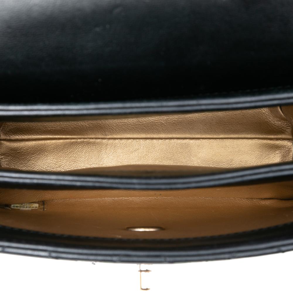 Chanel B Chanel Black Lambskin Leather Leather Small Quilted Lambskin Trendy Spirit Top Handle Bag Italy