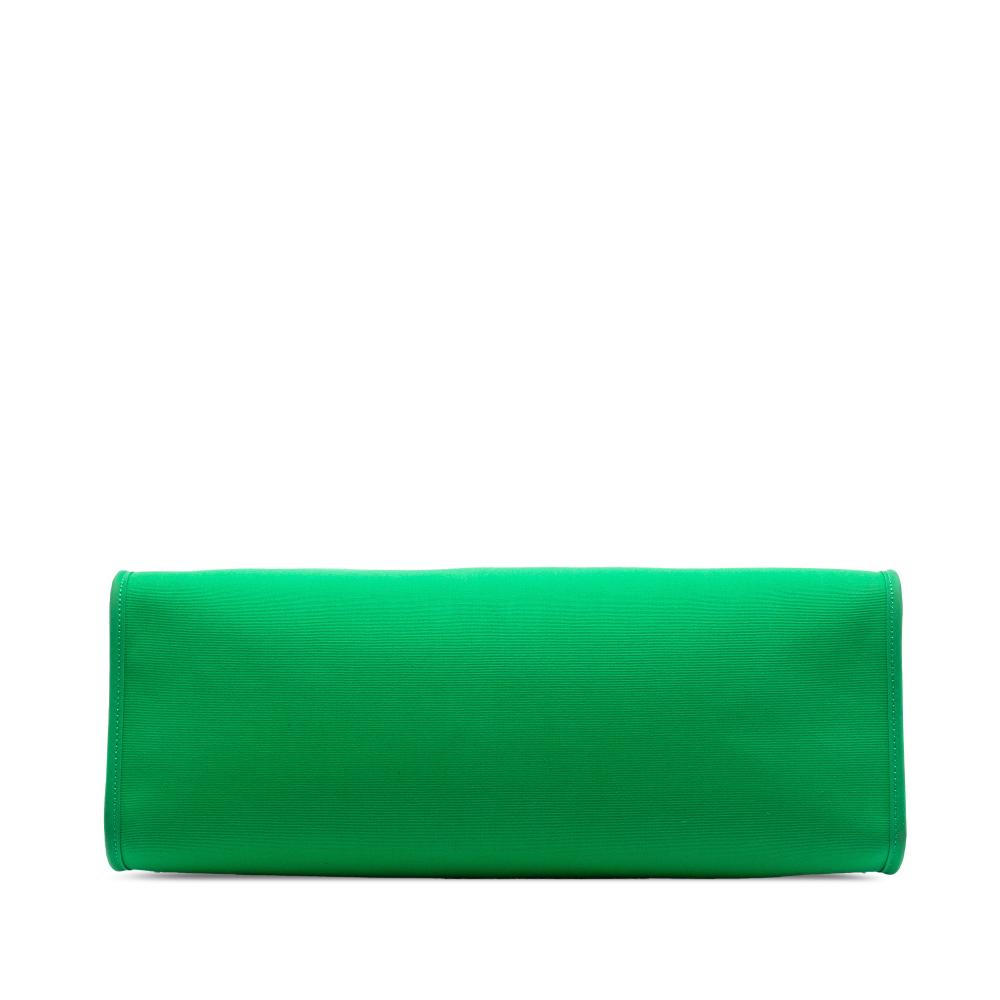 Hermès AB Hermès Green with Brown Canvas Fabric Toile Herbag Zip 31 France