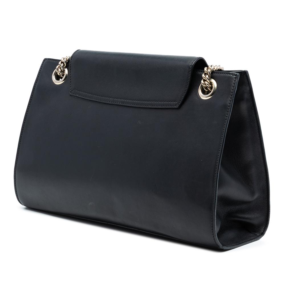 Gucci B Gucci Black Calf Leather Large Emily Shoulder Bag Italy