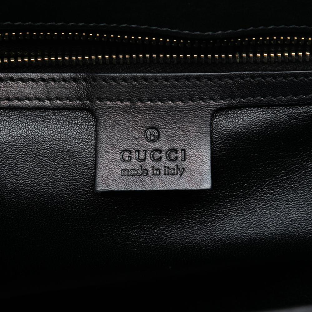 Gucci B Gucci Black Calf Leather Large Emily Shoulder Bag Italy
