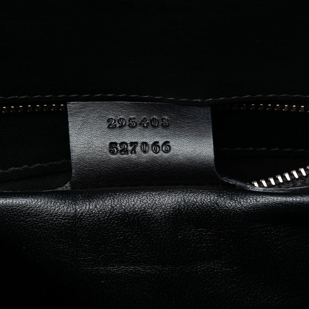 Gucci B Gucci Black Calf Leather Large Emily Shoulder Bag Italy