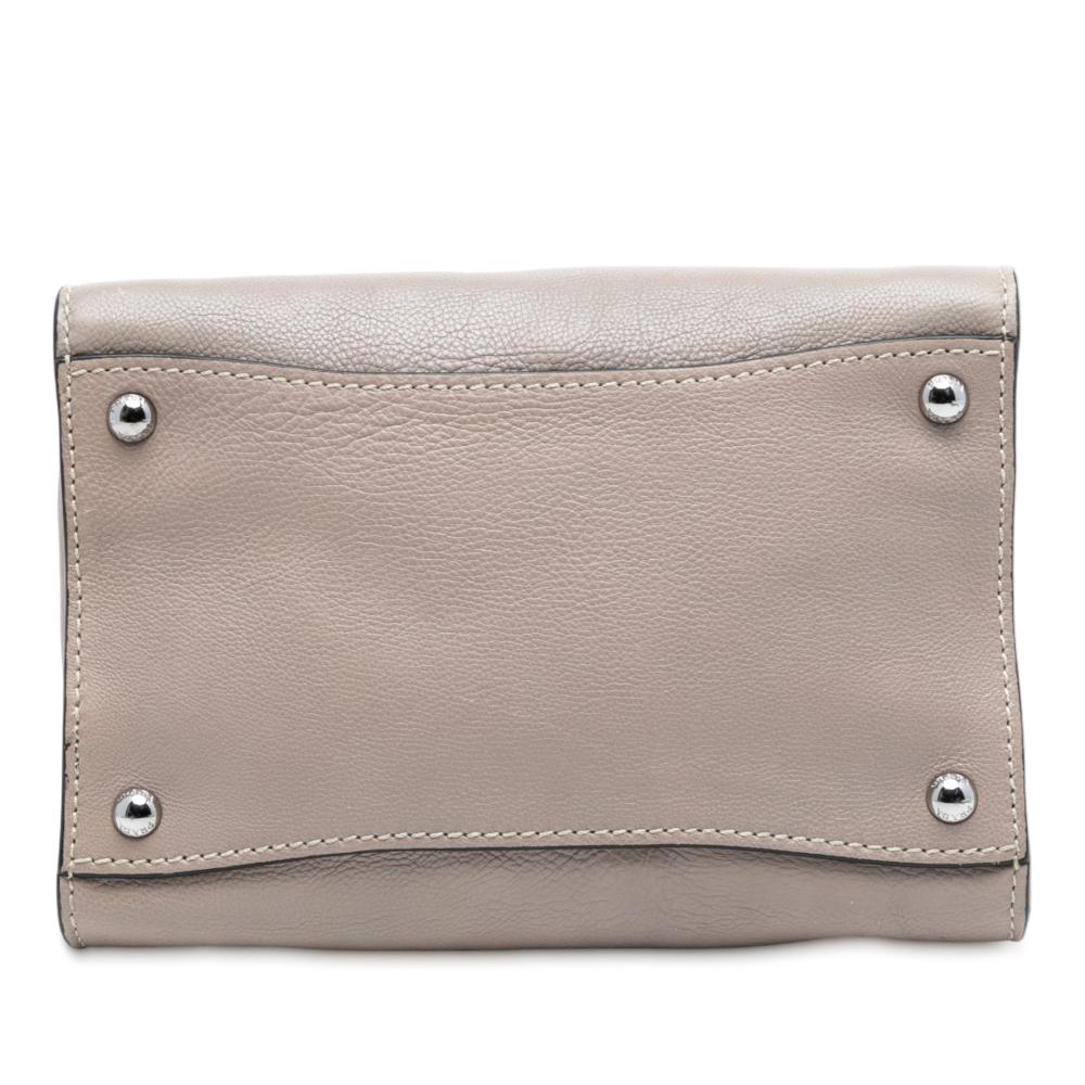 Prada B Prada Brown Taupe Calf Leather Small City Twin Pocket Satchel Spain