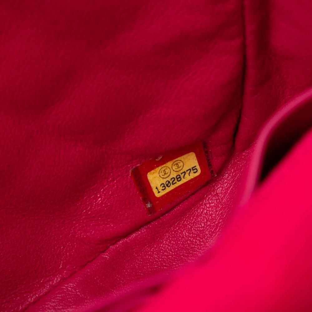 Chanel AB Chanel Red Cotton Fabric CC Quilted Jersey East West Single Flap Italy