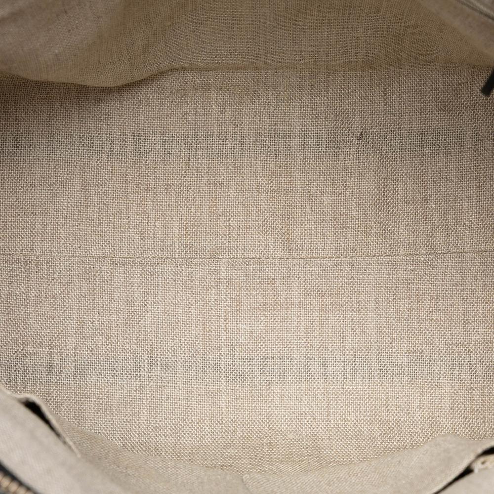 Gucci AB Gucci Black Calf Leather Medium GG Charm Dome Satchel Italy