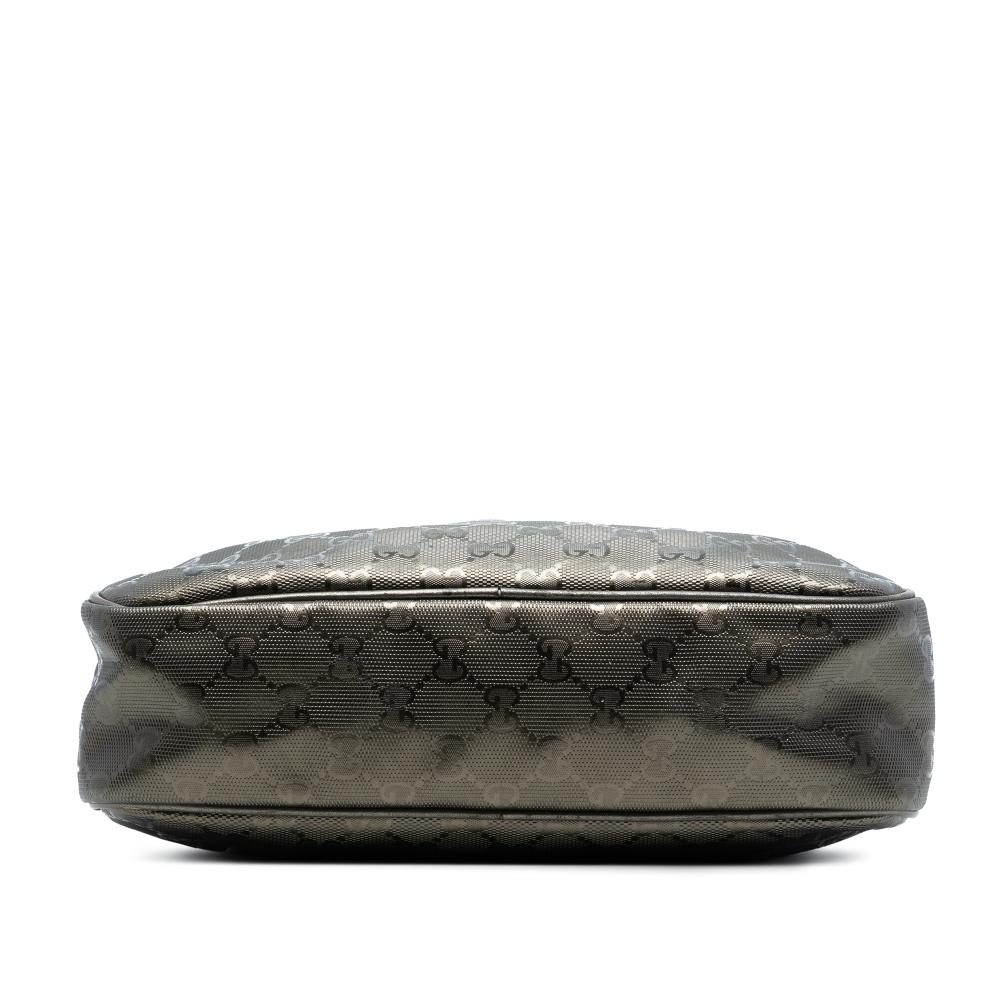 Gucci B Gucci Brown Bronze Coated Canvas Fabric GG Imprime Crossbody Italy