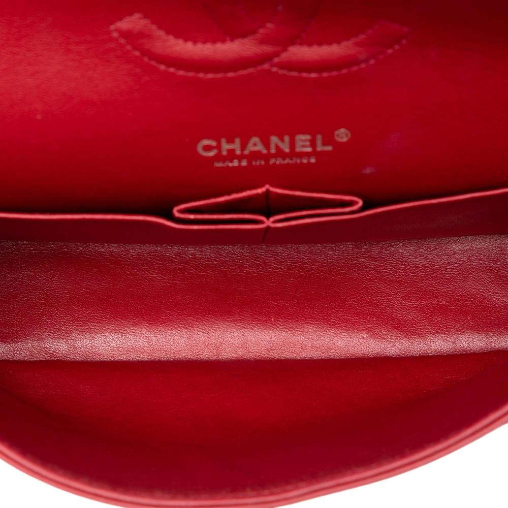Chanel AB Chanel Red Dark Red Patent Leather Leather Medium Classic Patent Double Flap France