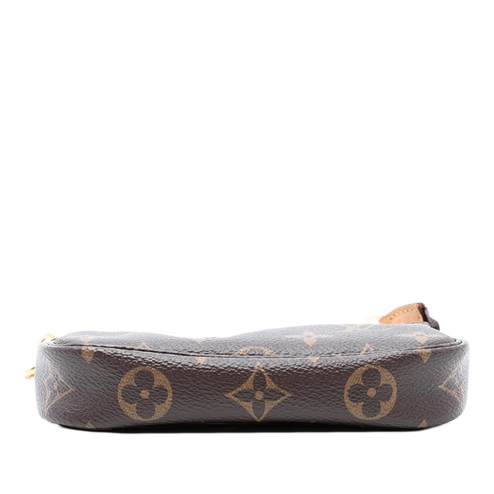 Louis Vuitton AB Louis Vuitton Brown Monogram Canvas Fabric Monogram Mini Pochette Accessoires Spain