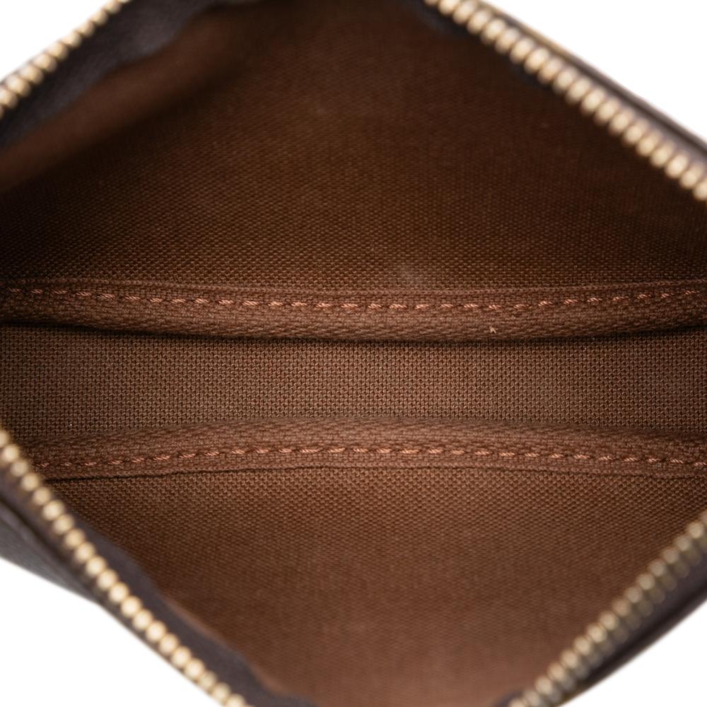 Louis Vuitton AB Louis Vuitton Brown Monogram Canvas Fabric Monogram Mini Pochette Accessoires Spain