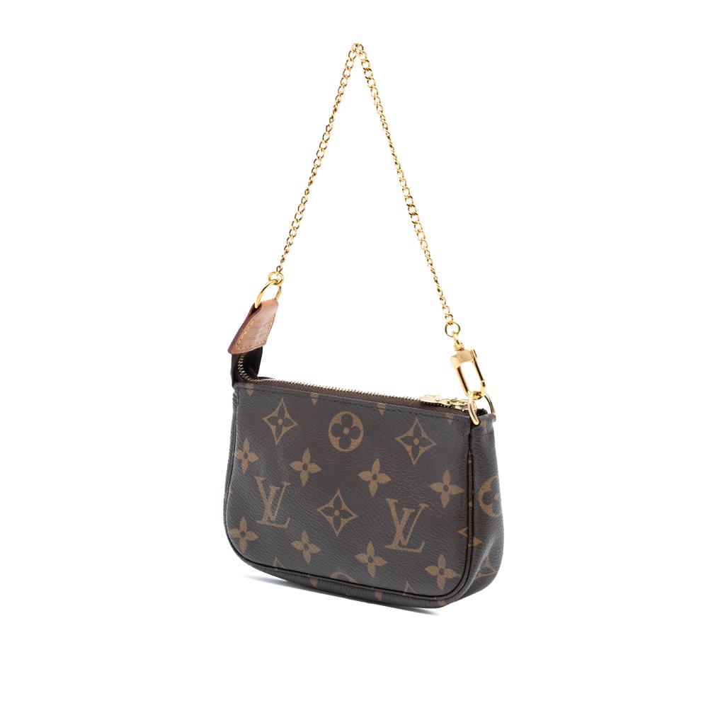 Louis Vuitton AB Louis Vuitton Brown Monogram Canvas Fabric Monogram Mini Pochette Accessoires France